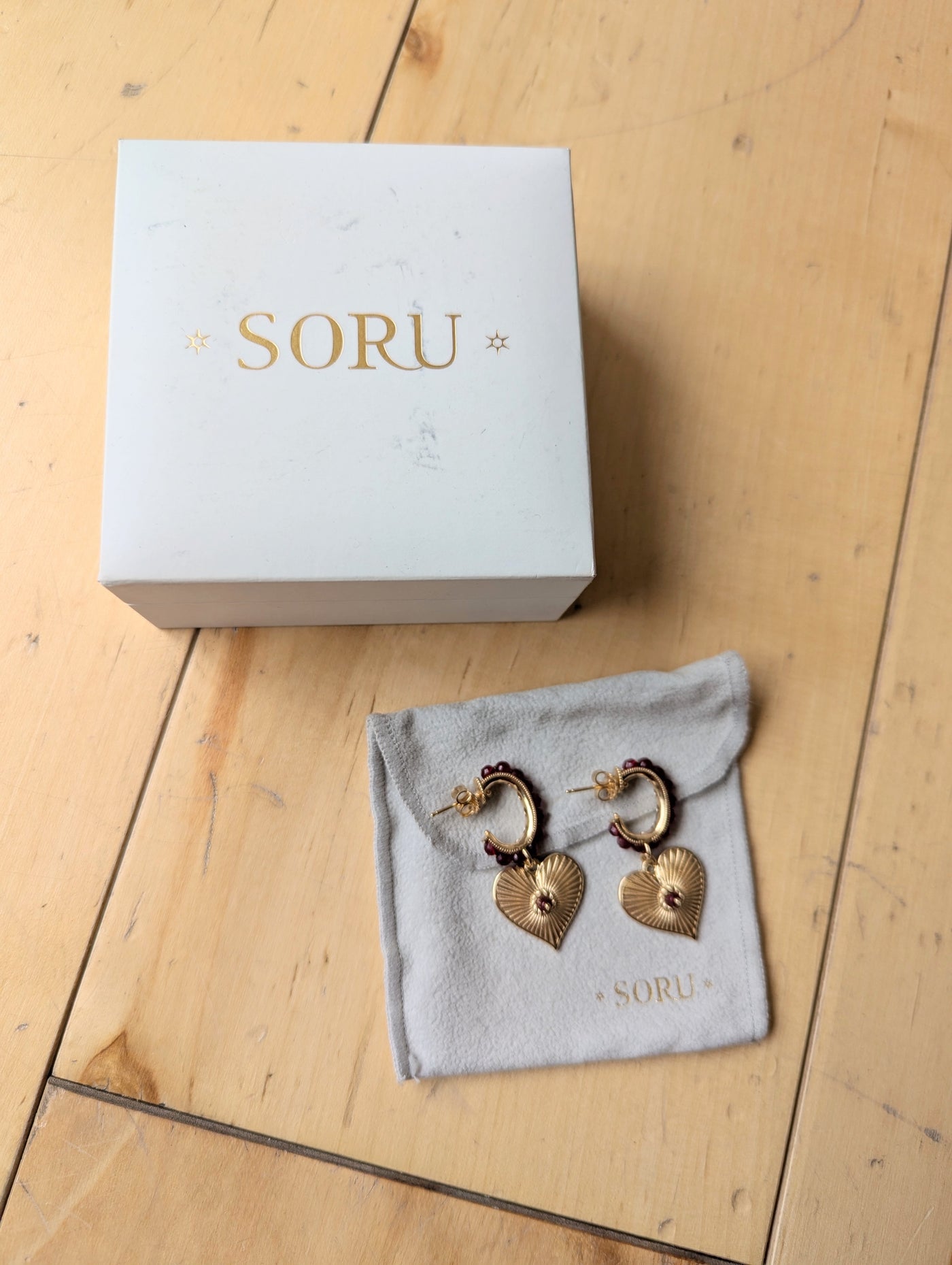 Soru Red Heart Earrings