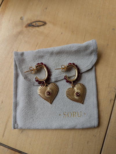 Soru Red Heart Earrings