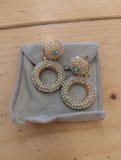Soru Pearl Circle Earrings