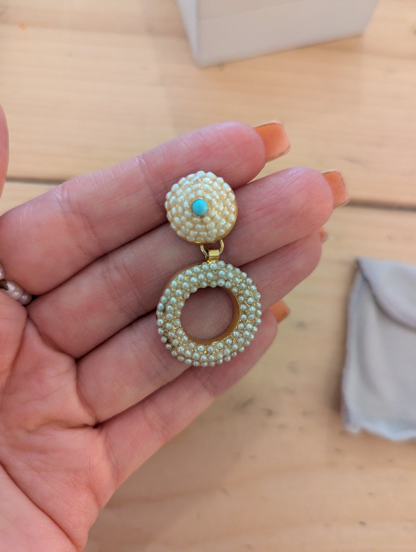 Soru Pearl Circle Earrings