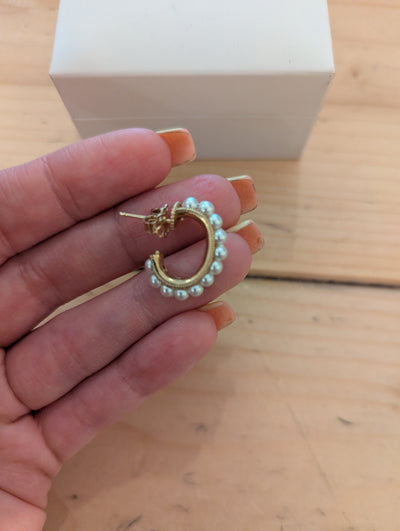 Soru Pearl Mondello mini hoop Earrings RRP £99