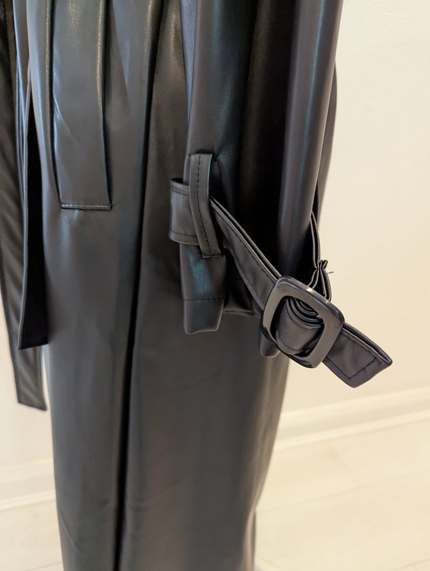 Copperrose Black Pleather Coat S
