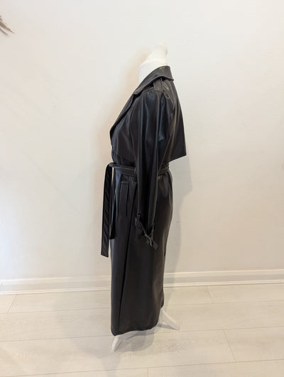 Copperrose Black Pleather Coat S