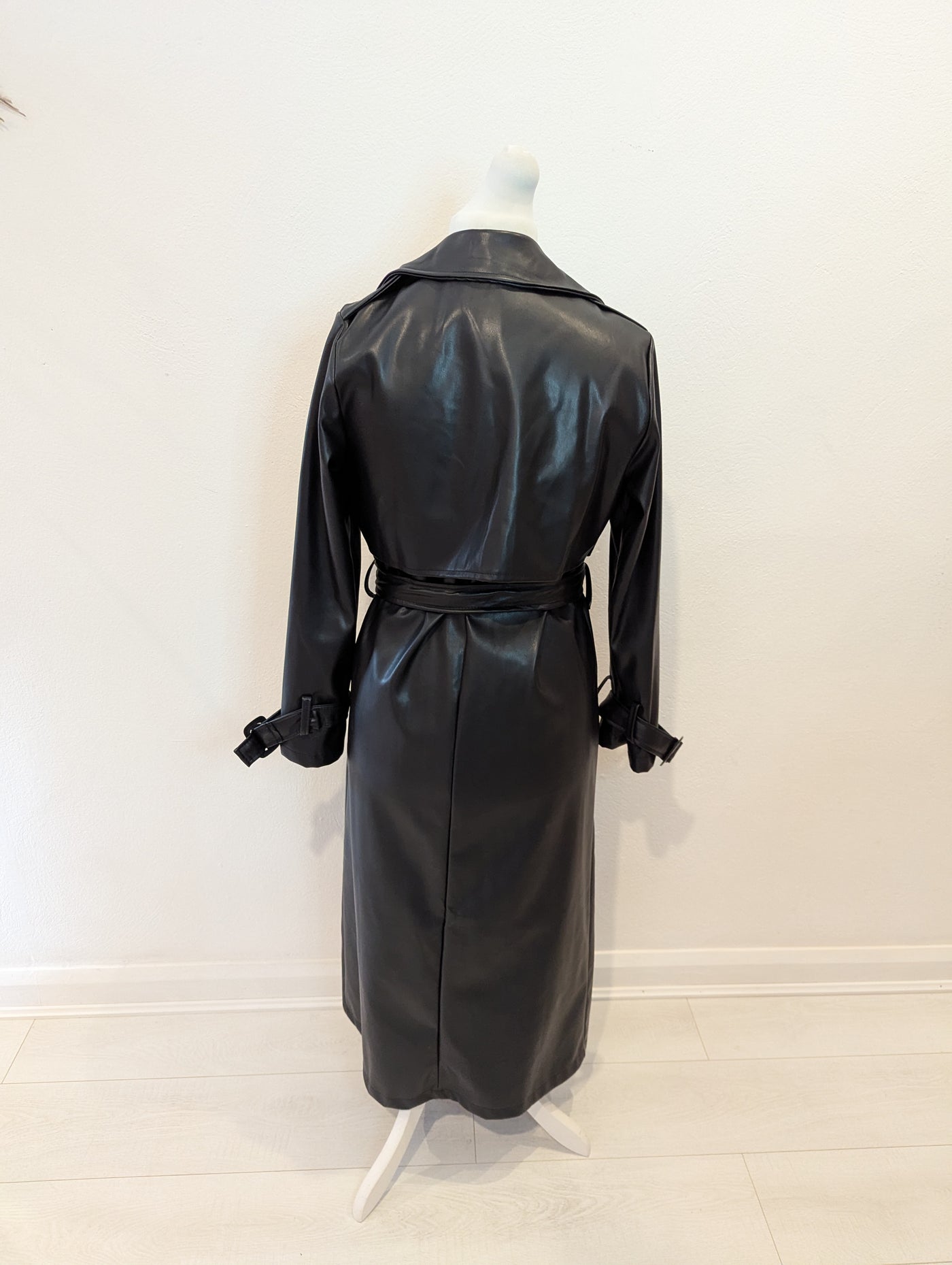 Copperrose Black Pleather Coat S