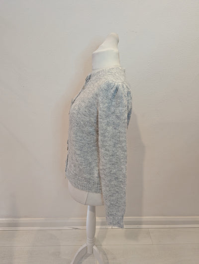 Bisou's Project Grey Diamante Bow Cardigan S/M