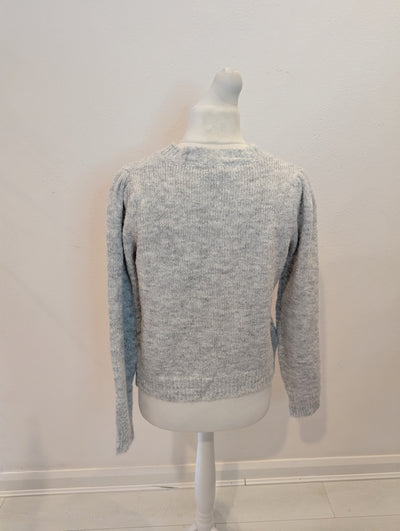 Bisou's Project Grey Diamante Bow Cardigan S/M