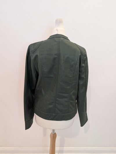 B Young Green Pleather Jacket 8 RRP £59.99