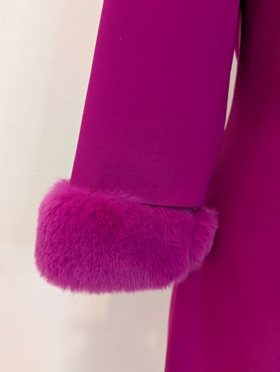 Giorgia Jo Pink Faux Fur Cuff Dress 8