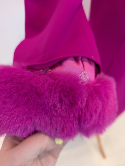 Giorgia Jo Pink Faux Fur Cuff Dress 8