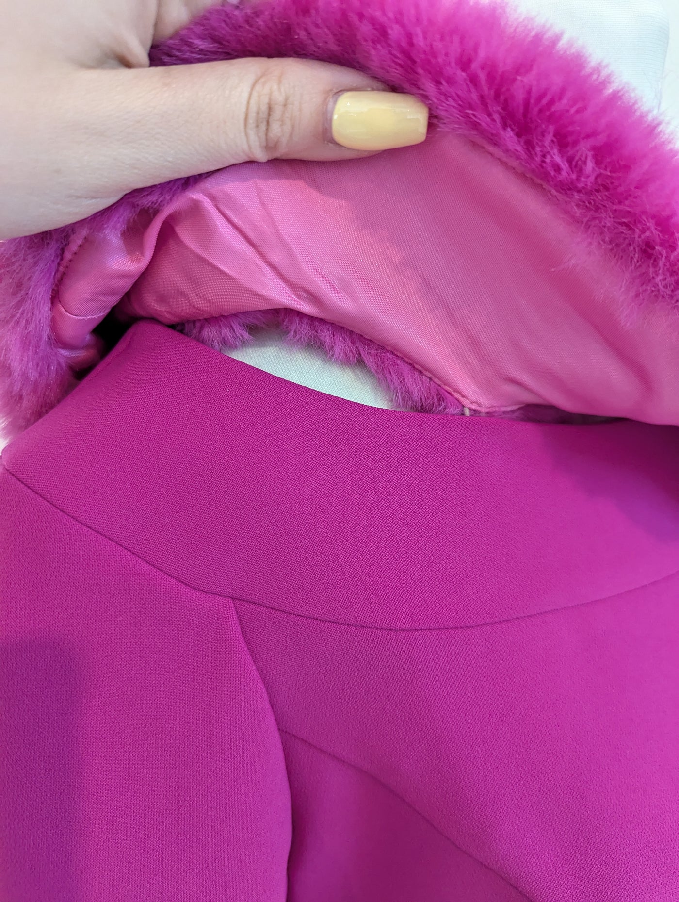 Giorgia Jo Pink Faux Fur Cuff Dress 8