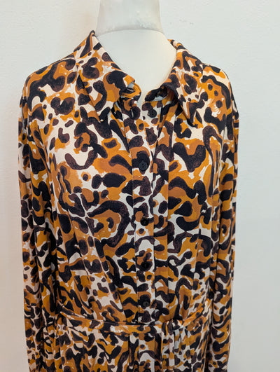 Esqualo Animal print Shirt Dress 14/16 NWT RRP £105