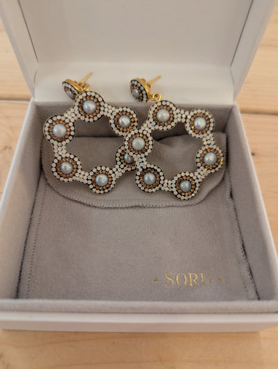 Soru Hexagon Earrings
