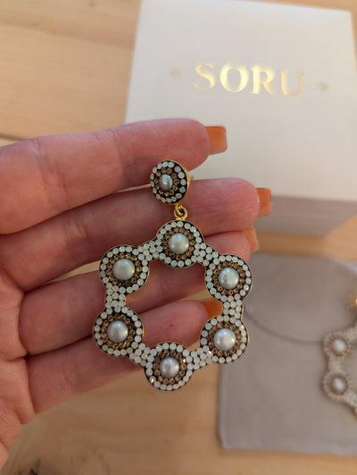 Soru Hexagon Earrings