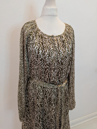 Esqualo Khaki & Cream Dress 14 NWT RRP £96