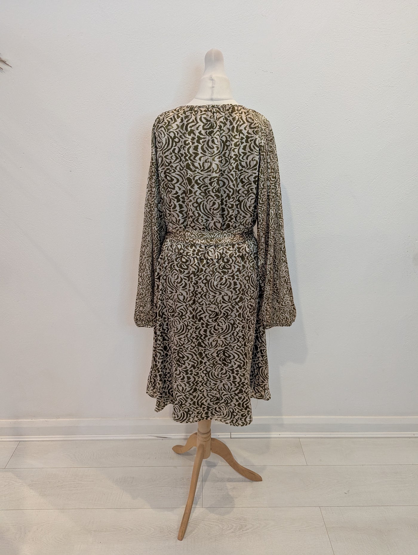Esqualo Khaki & Cream Dress 14 NWT RRP £96