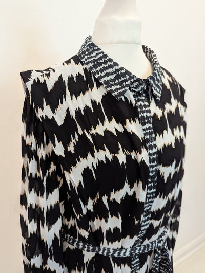 Esqualo Black & White Shirt Dress 14 NWT £105