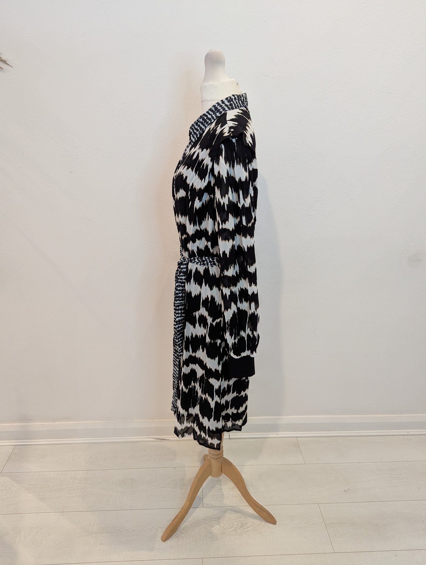 Esqualo Black & White Shirt Dress 14 NWT £105
