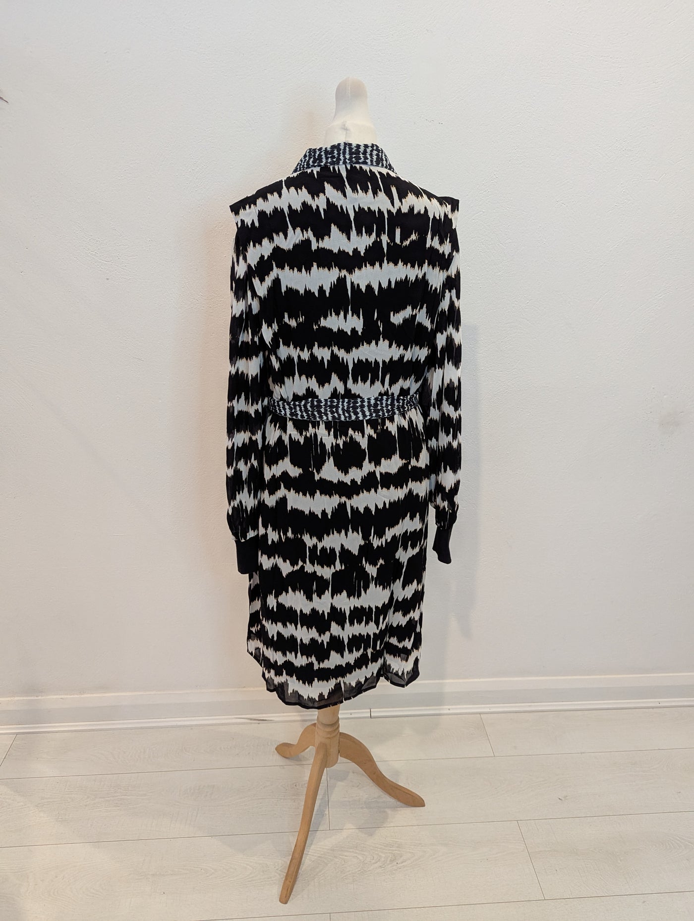 Esqualo Black & White Shirt Dress 14 NWT £105