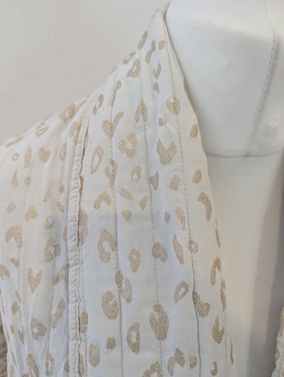 Style Hax cream animal print jacket One Size