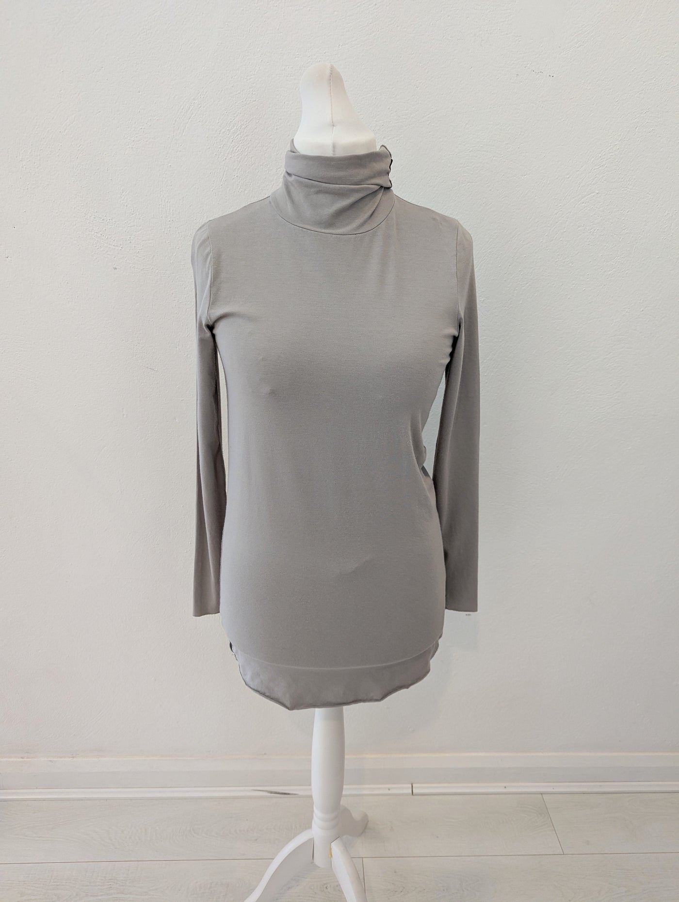 Henriette Steffensen Grey Roll Neck Tunic Medium