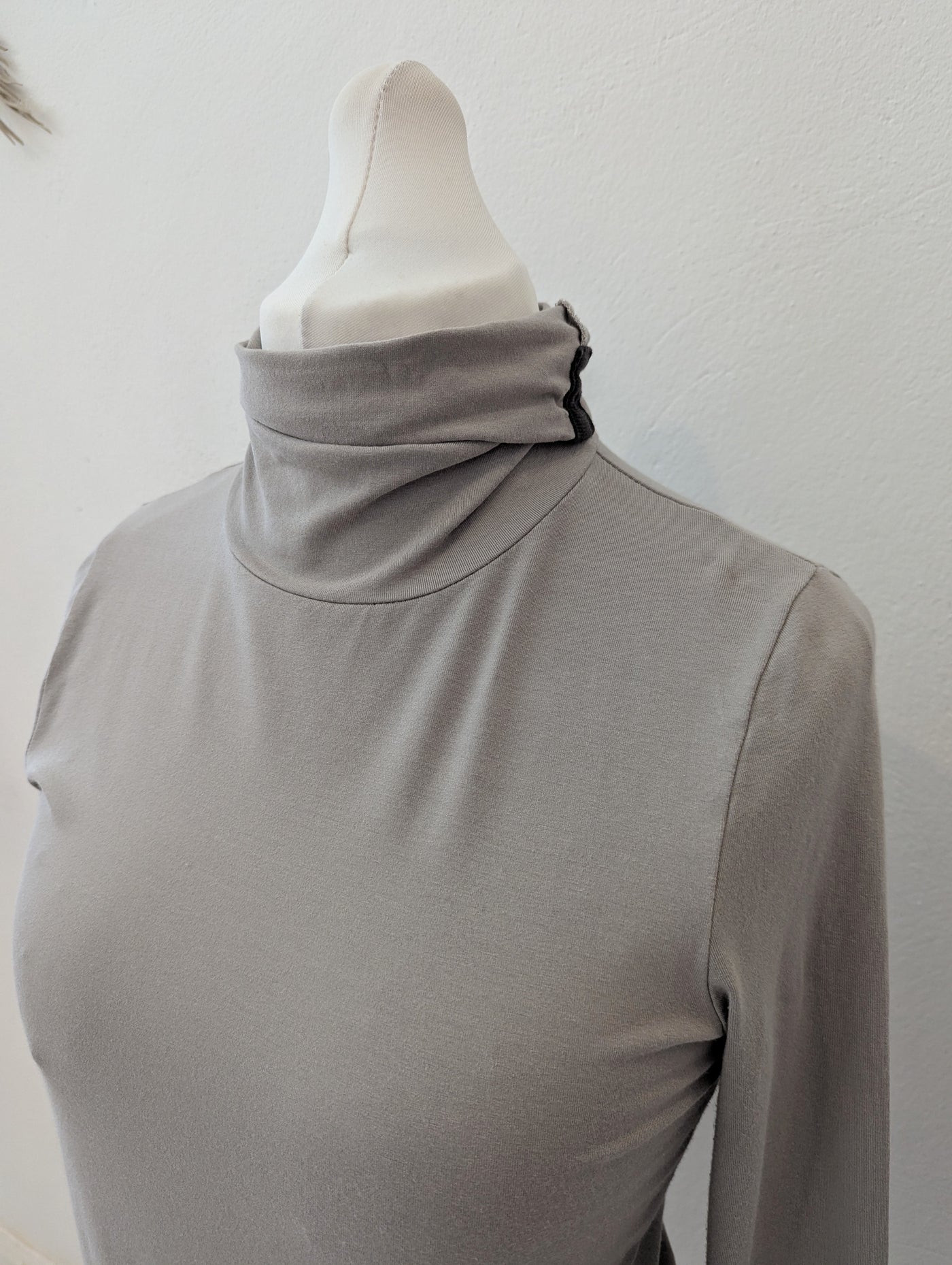 Henriette Steffensen Grey Roll Neck Tunic Medium