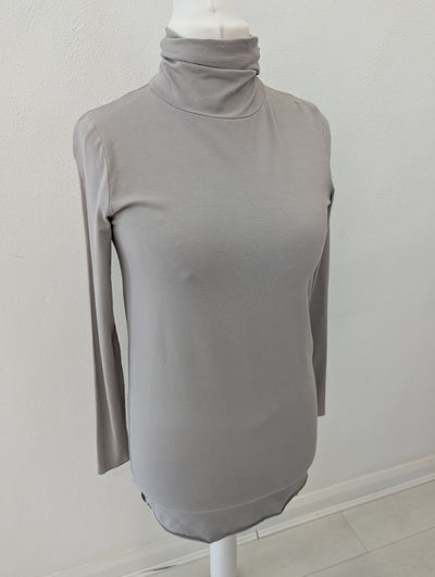 Henriette Steffensen Grey Roll Neck Tunic Medium