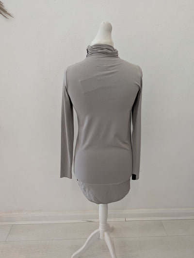 Henriette Steffensen Grey Roll Neck Tunic Medium