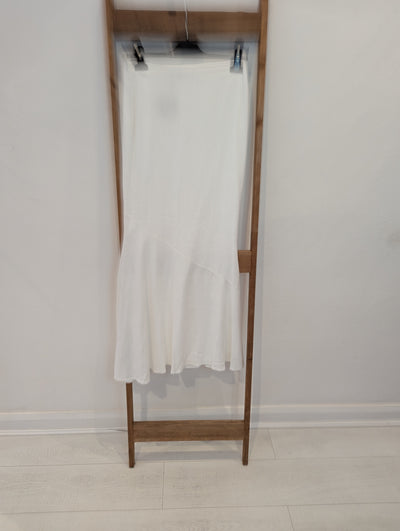 Elenza White Linen Skirt S RRP £44.99