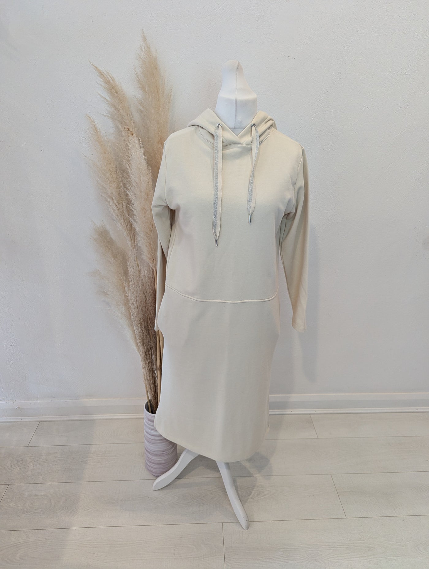 Milano Italy Cream Hooded Dress XS