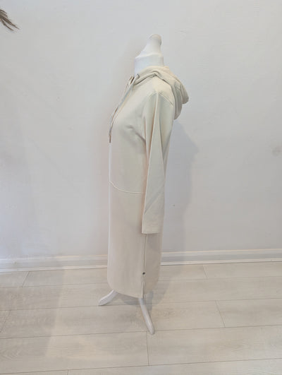 Milano Italy Cream Hooded Dress XS