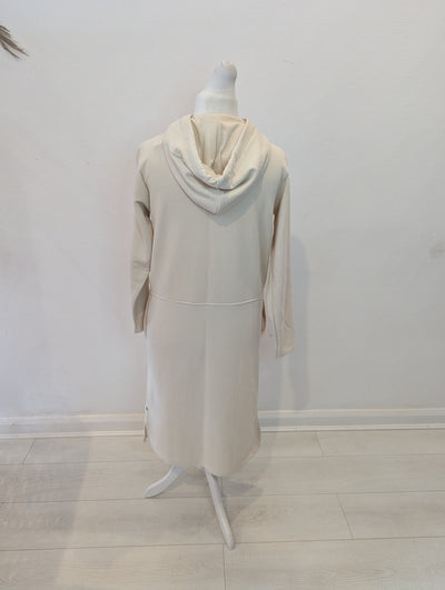Milano Italy Cream Hooded Dress XS