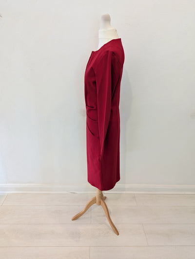 Summum Woman Red Pencil Zip Dress 6