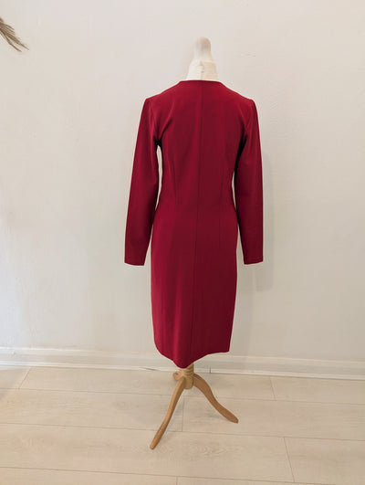 Summum Woman Red Pencil Zip Dress 6