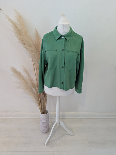 Zara Green Shacket Medium