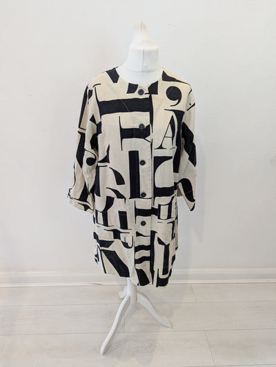 Bitte Kai Rand Black/Cream Linen Jacket Large