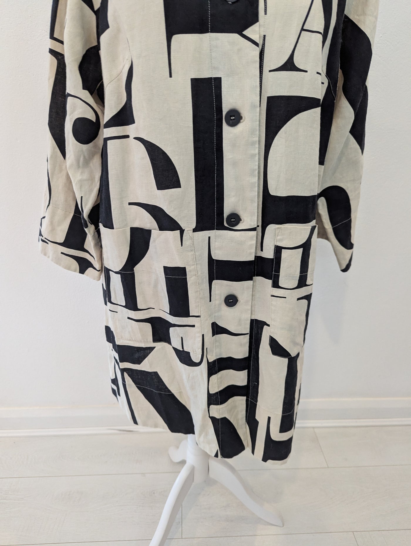 Bitte Kai Rand Black/Cream Linen Jacket Large