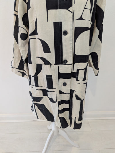 Bitte Kai Rand Black/Cream Linen Jacket Large