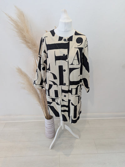 Bitte Kai Rand Black/Cream Linen Jacket Large
