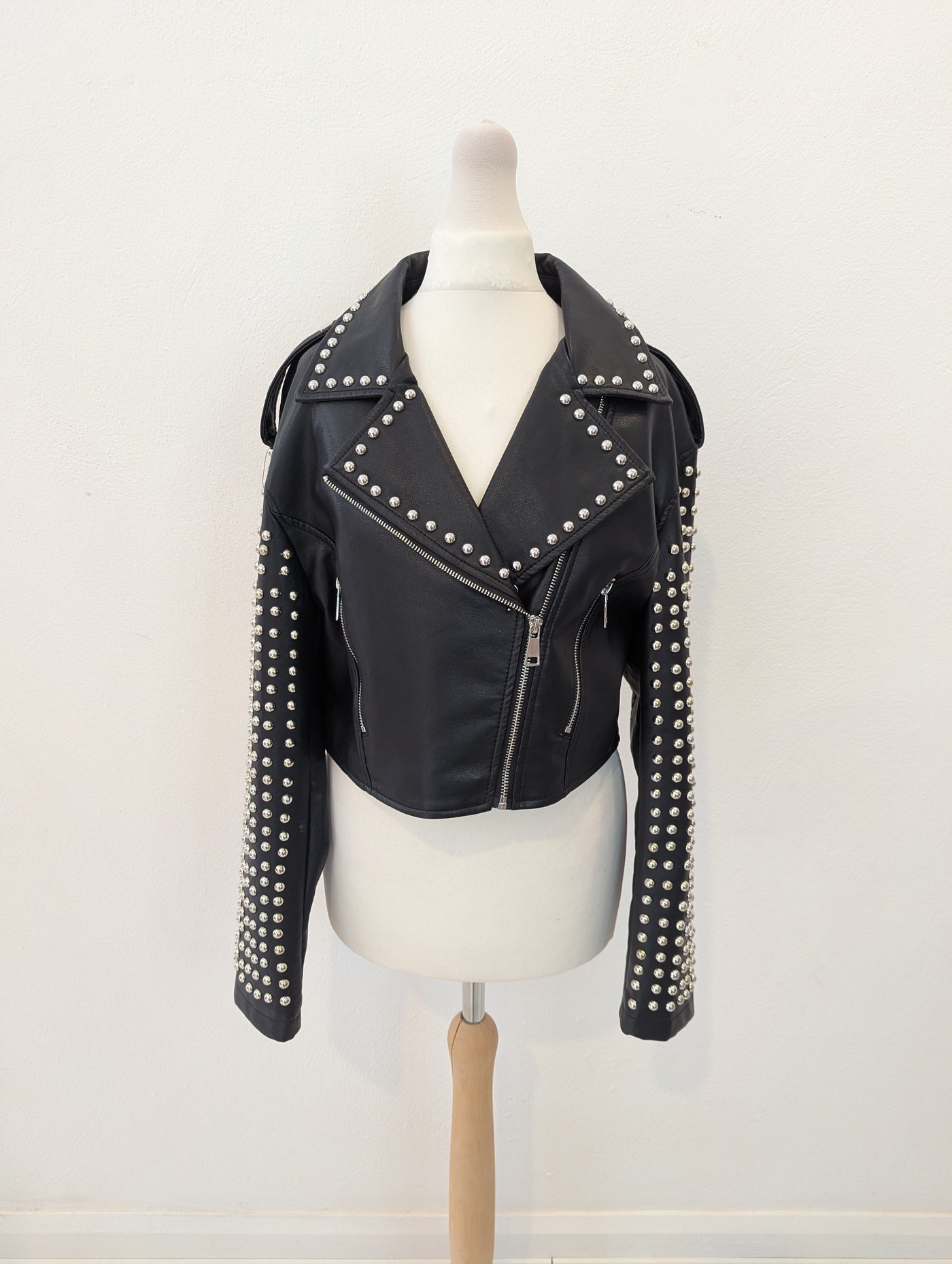 Flamode Studded Pleather Jacket S NWT RRP £98.99