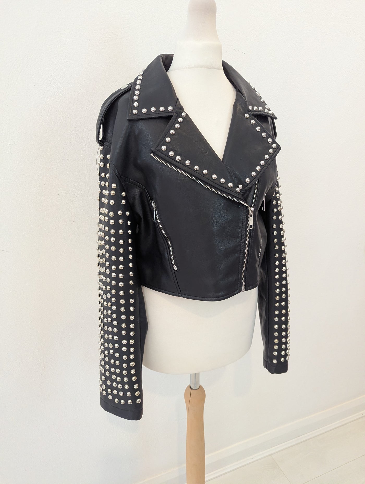 Flamode Studded Pleather Jacket S NWT RRP £98.99