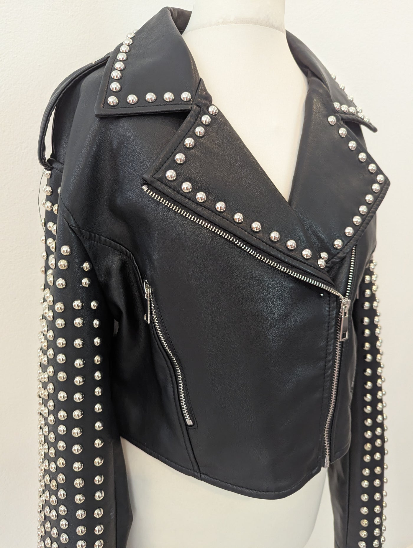 Flamode Studded Pleather Jacket S NWT RRP £98.99