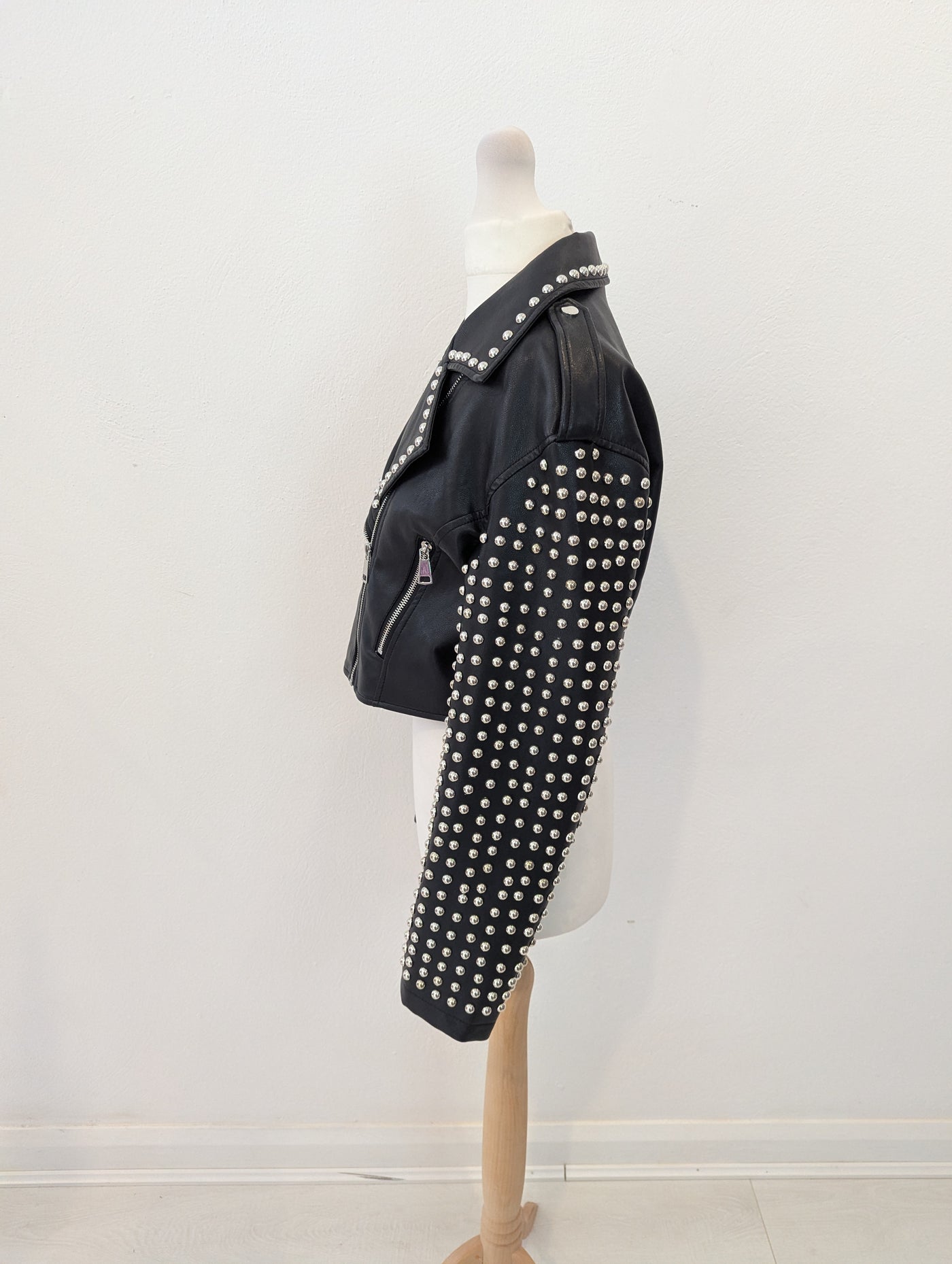 Flamode Studded Pleather Jacket S NWT RRP £98.99
