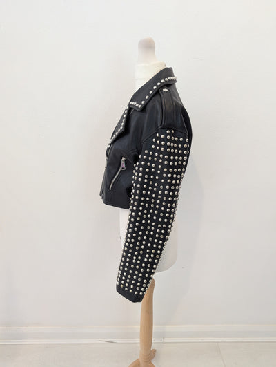 Flamode Studded Pleather Jacket S NWT RRP £98.99