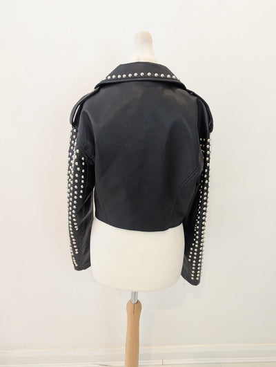 Flamode Studded Pleather Jacket S NWT RRP £98.99