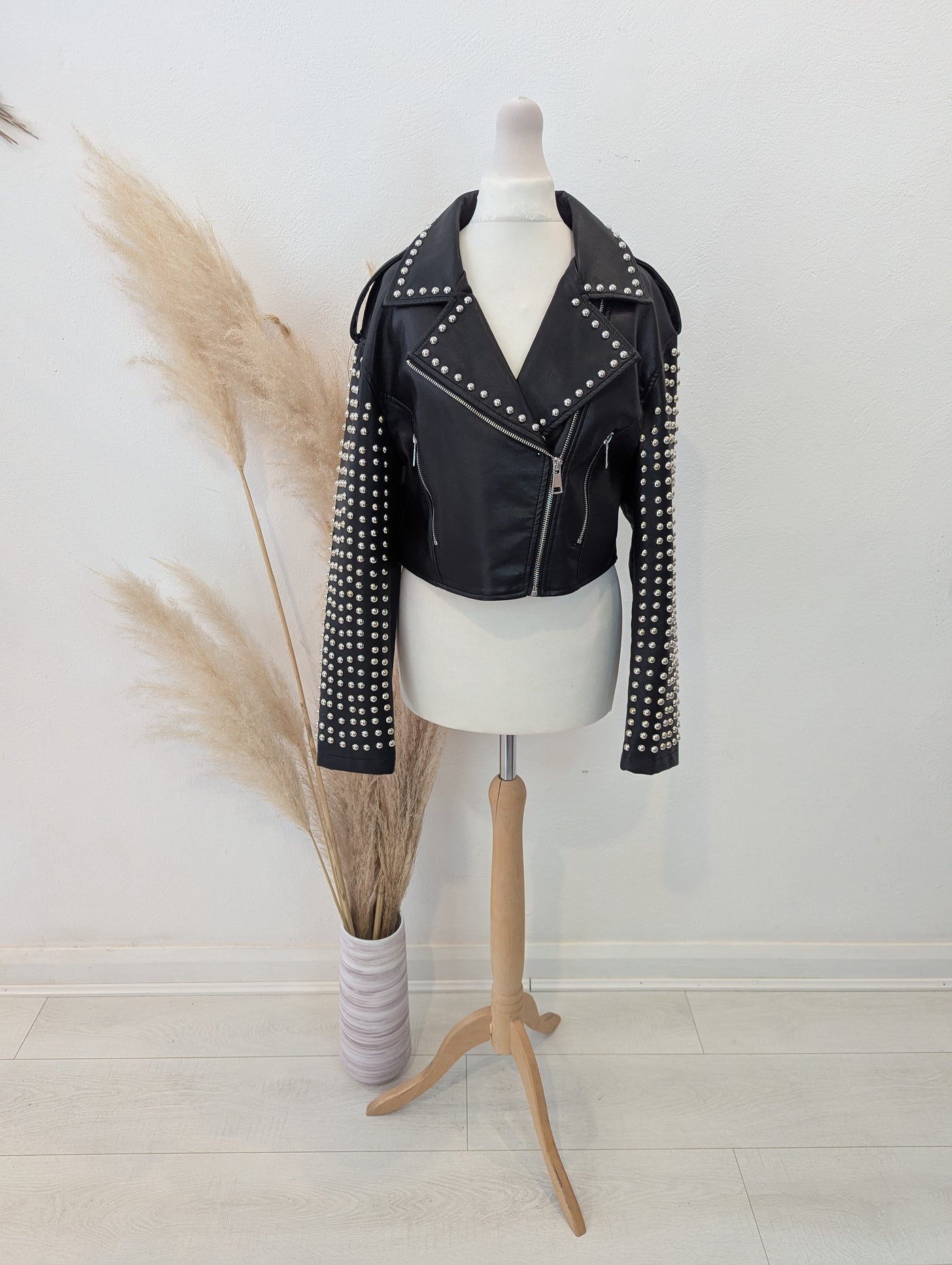 Flamode Studded Pleather Jacket S NWT RRP £98.99