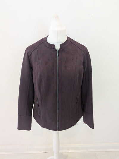 Principles Aubergine Suede Jacket Size 16