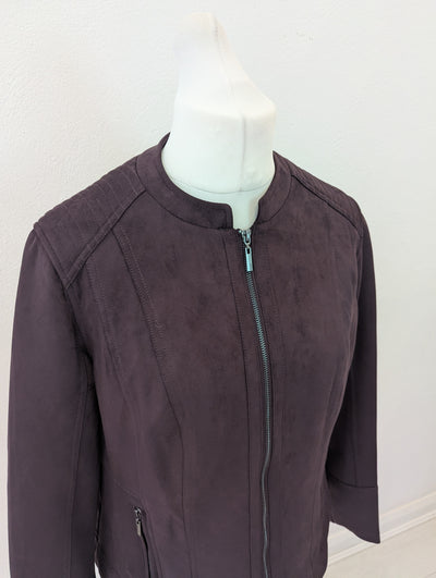 Principles Aubergine Suede Jacket Size 16