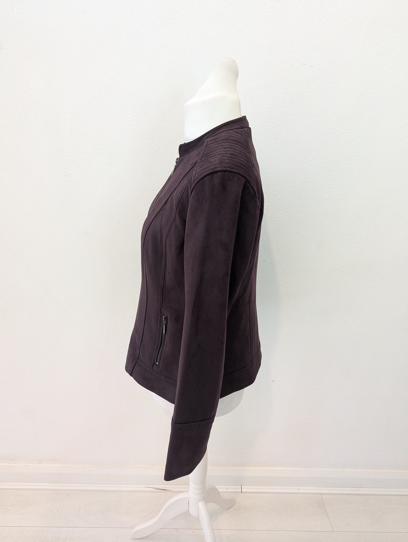 Principles Aubergine Suede Jacket Size 16