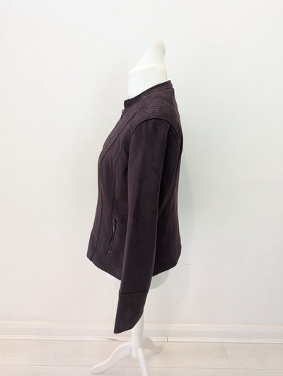 Principles Aubergine Suede Jacket Size 16