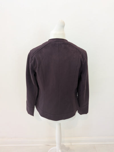 Principles Aubergine Suede Jacket Size 16